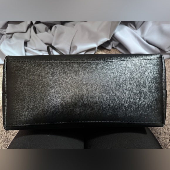 Coach Town Leather Tote - Black/Merlot - Picture 8 of 8